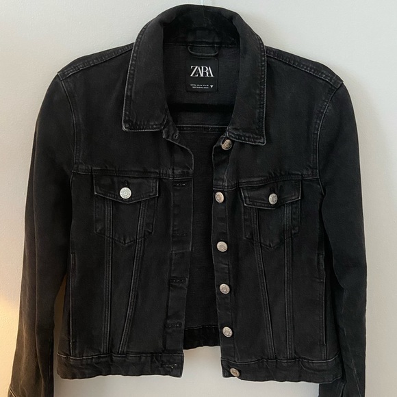 Zara Jackets & Coats Zara Black Jean Jacket Poshmark